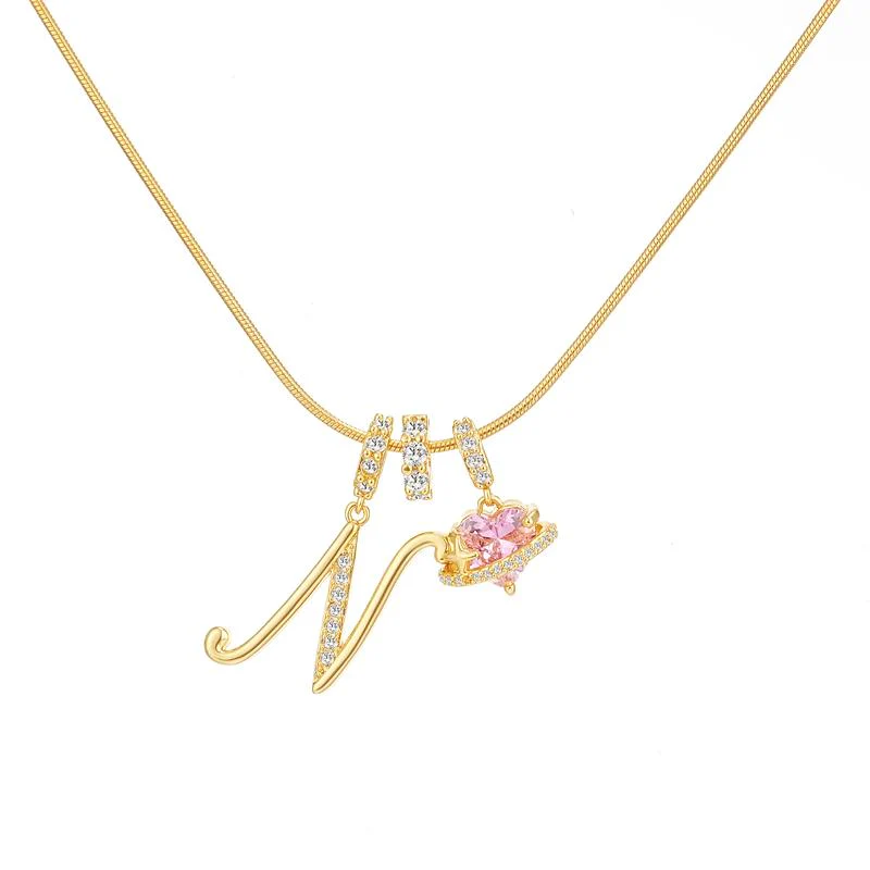 Initial Heart Charm Necklace - Image 20