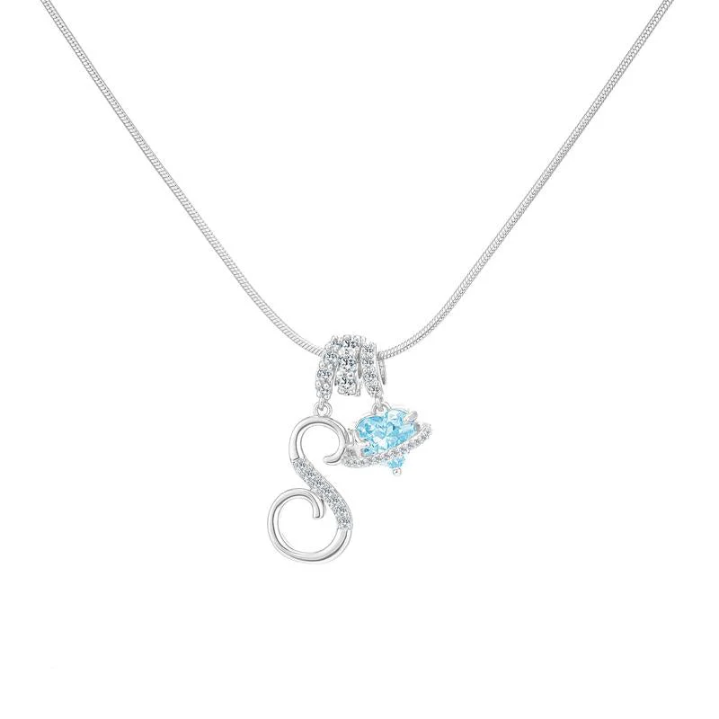 Initial Heart Charm Necklace - Image 21