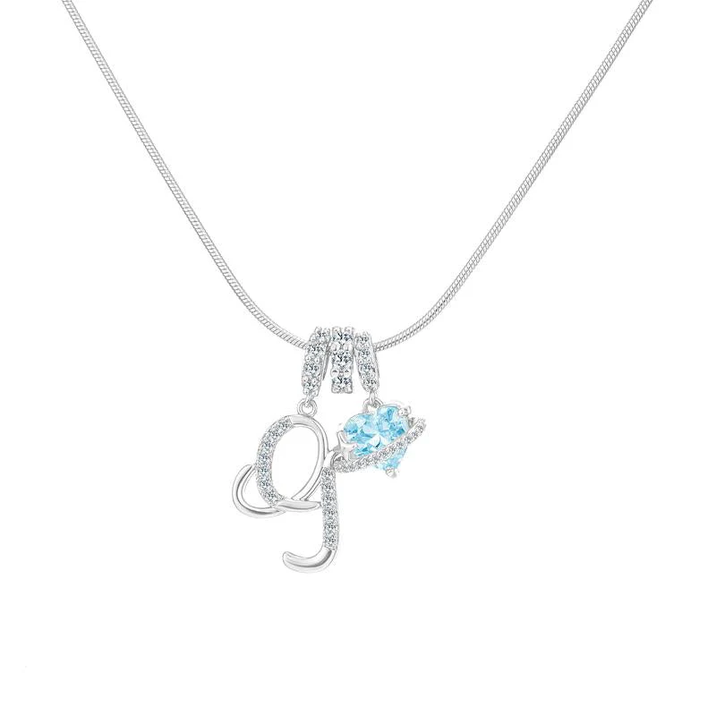 Initial Heart Charm Necklace - Image 22