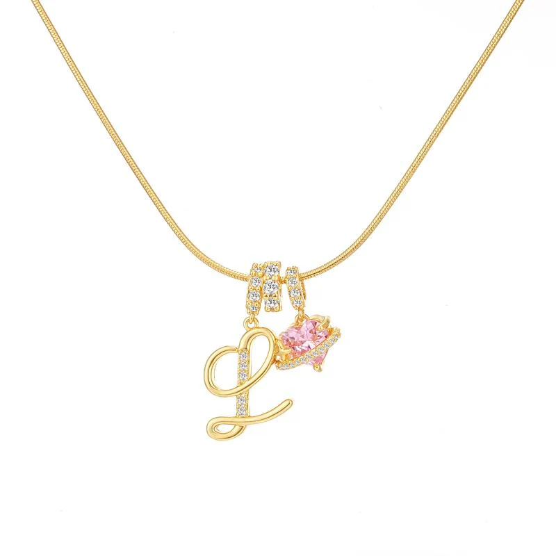 Initial Heart Charm Necklace - Image 23