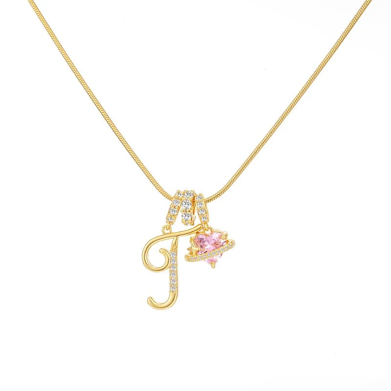 Initial Heart Charm Necklace - Image 25