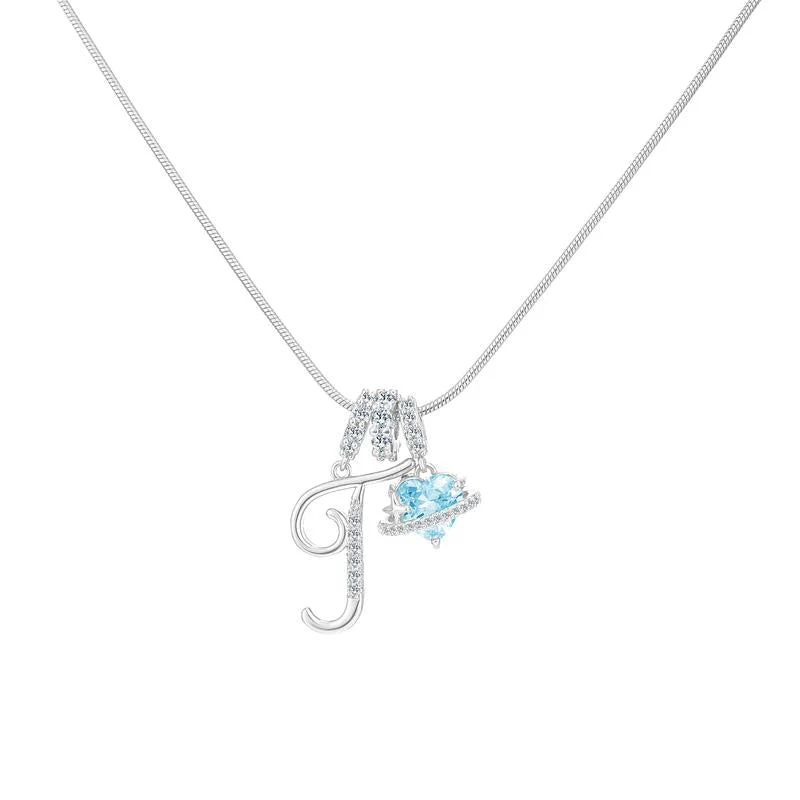 Initial Heart Charm Necklace - Image 26