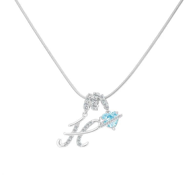 Initial Heart Charm Necklace - Image 27