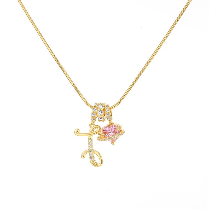 Initial Heart Charm Necklace - Image 28