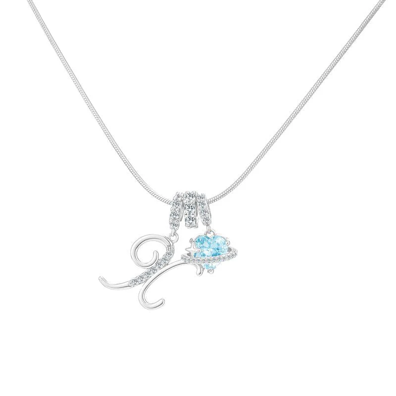 Initial Heart Charm Necklace - Image 29