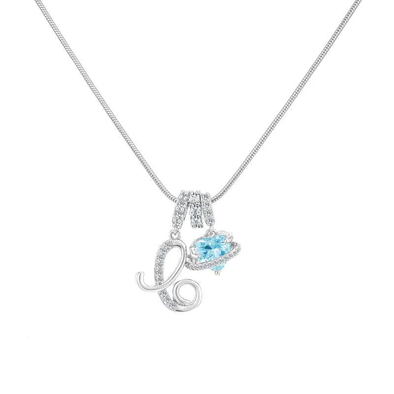Initial Heart Charm Necklace - Image 31