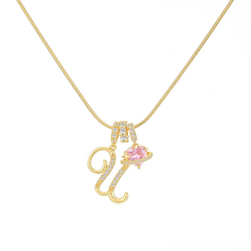 Initial Heart Charm Necklace - Image 32