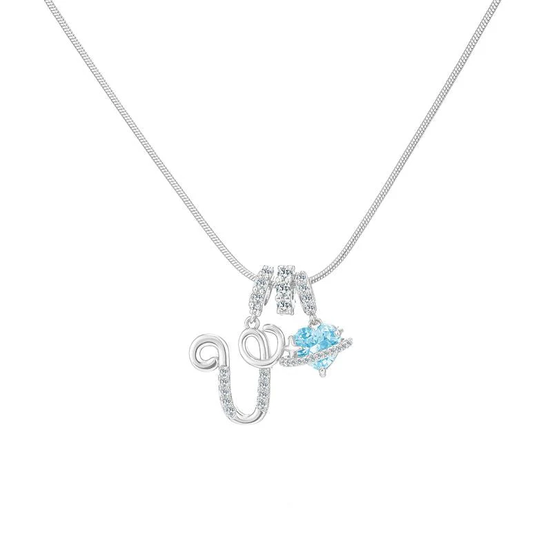 Initial Heart Charm Necklace - Image 34