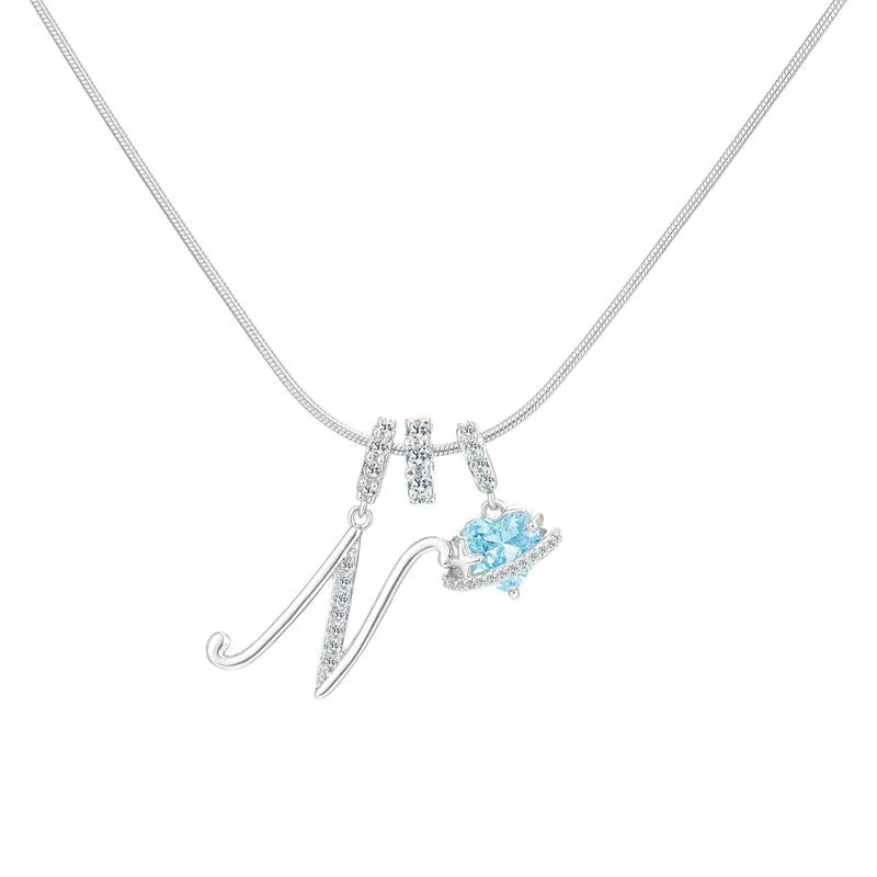 Initial Heart Charm Necklace - Image 36
