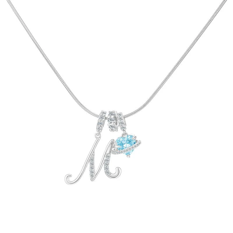 Initial Heart Charm Necklace - Image 40