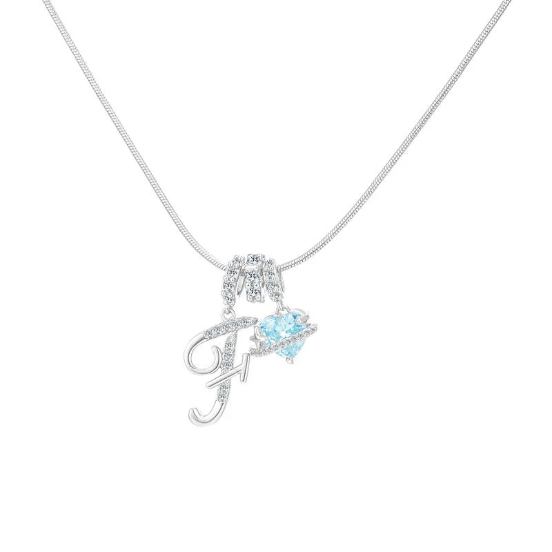 Initial Heart Charm Necklace - Image 42