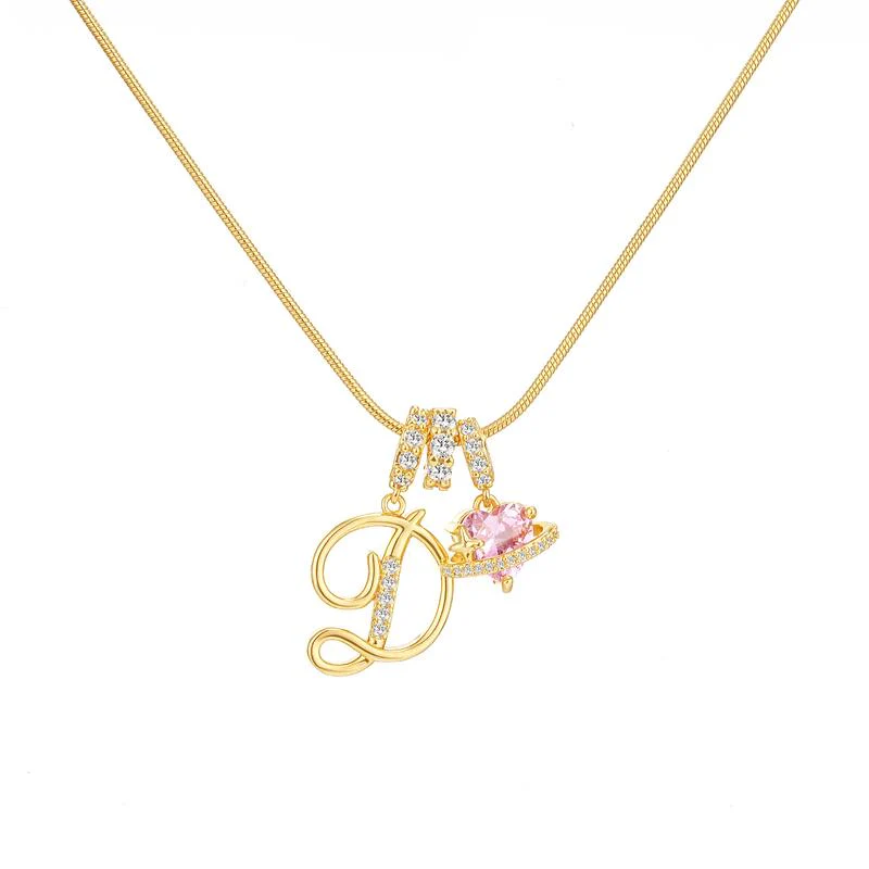 Initial Heart Charm Necklace - Image 47
