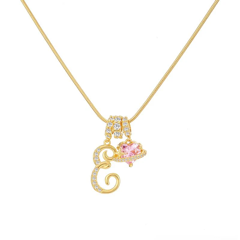 Initial Heart Charm Necklace - Image 48