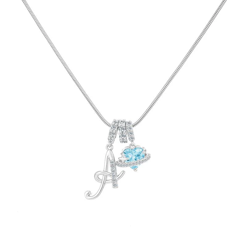 Initial Heart Charm Necklace - Image 50