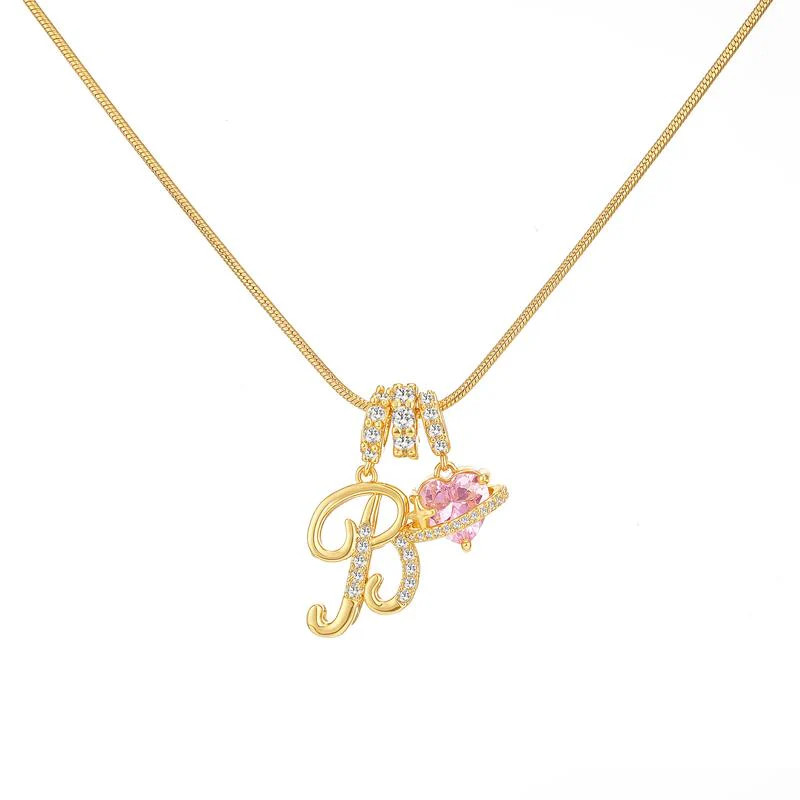 Initial Heart Charm Necklace - Image 51