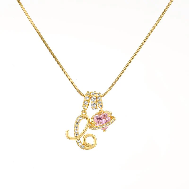 Initial Heart Charm Necklace - Image 53