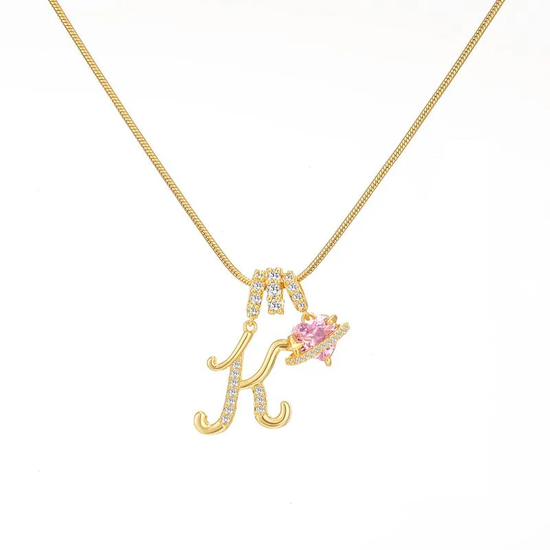 Initial Heart Charm Necklace - Image 56