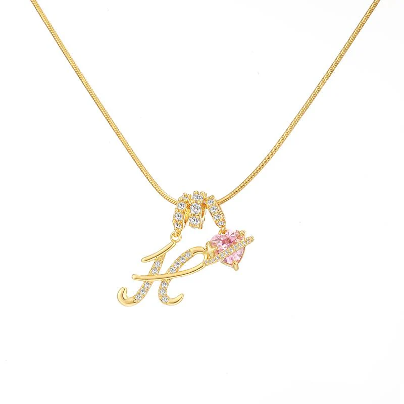 Initial Heart Charm Necklace - Image 58