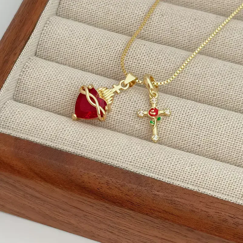 Heart Cross Necklace - Image 2