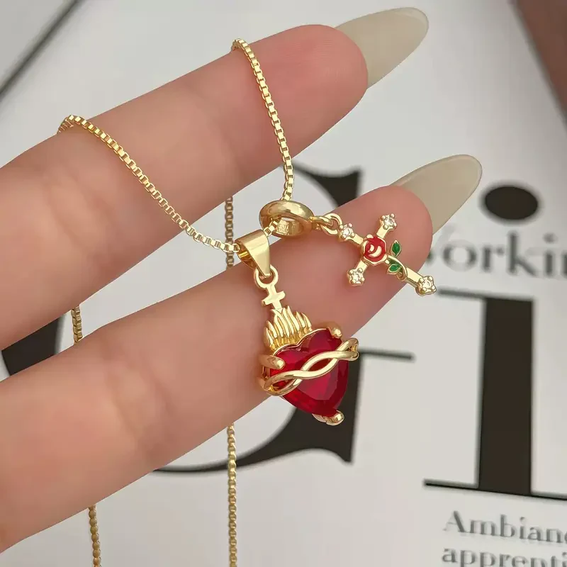 Heart Cross Necklace - Image 3