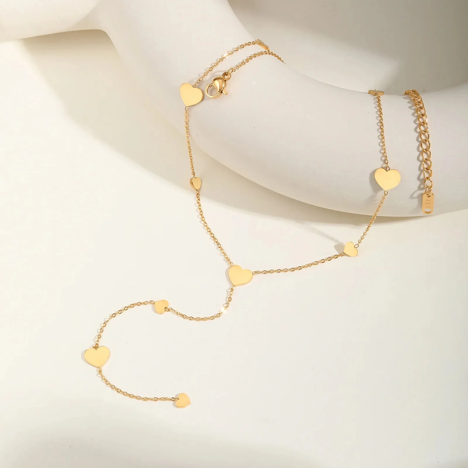 Heart Drop "Y" Lariat Necklace - Image 3