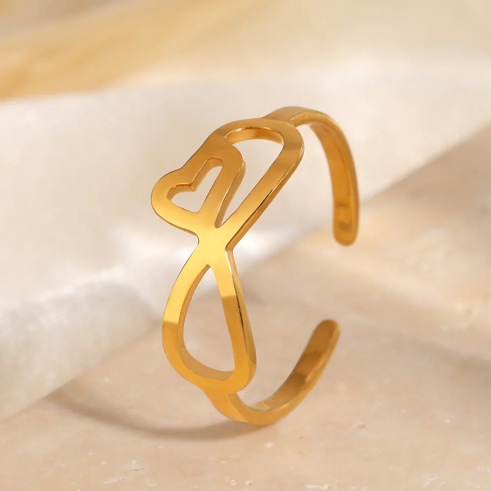 Heart Infinity Open Ring - Image 2
