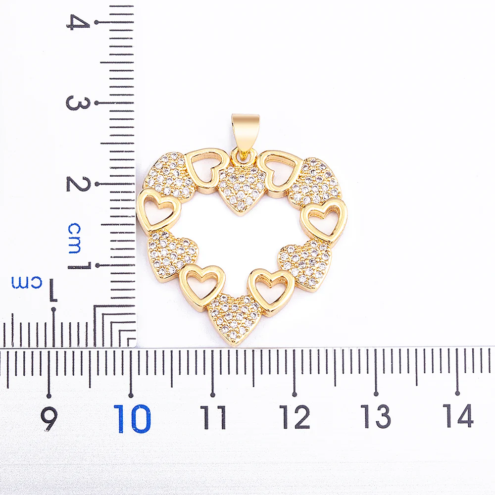 Heart Pendant Long Chain Necklace - Image 2