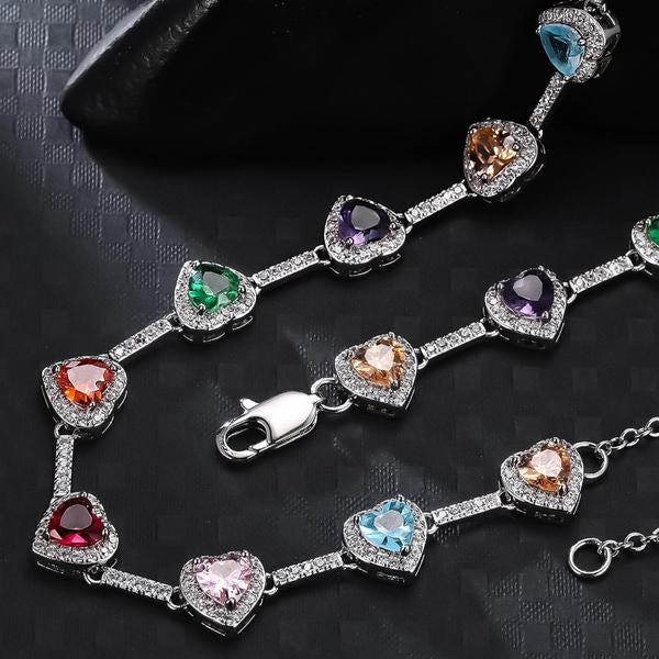 Heart Shaped Colorful Necklace - Image 5