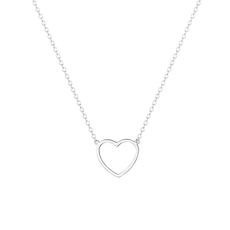 Hollow Love Heart Necklace - Image 7