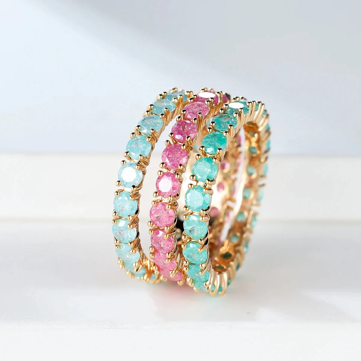 Ice Flower Stone Stacking Ring - Image 4