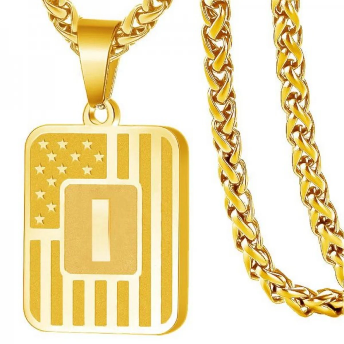 Initial Block Pendant Necklace - Image 10