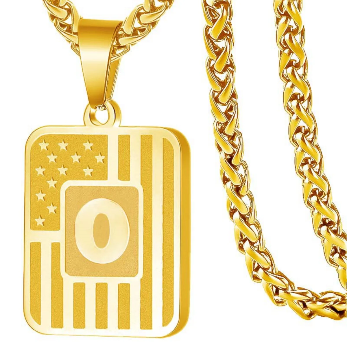 Initial Block Pendant Necklace - Image 16