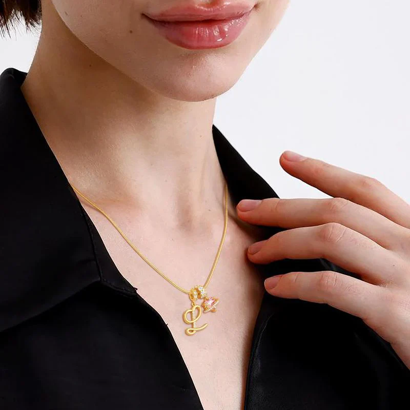 Initial Heart Necklace - Image 3