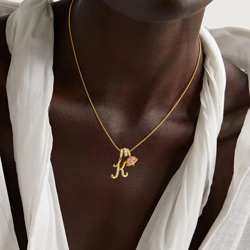 Initial Heart Necklace - Image 4