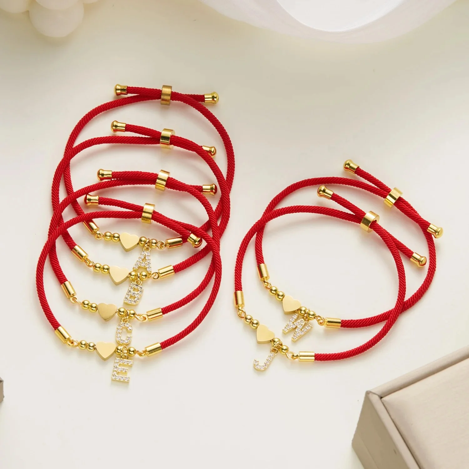 Initial Heart Rope Bracelet - Image 4