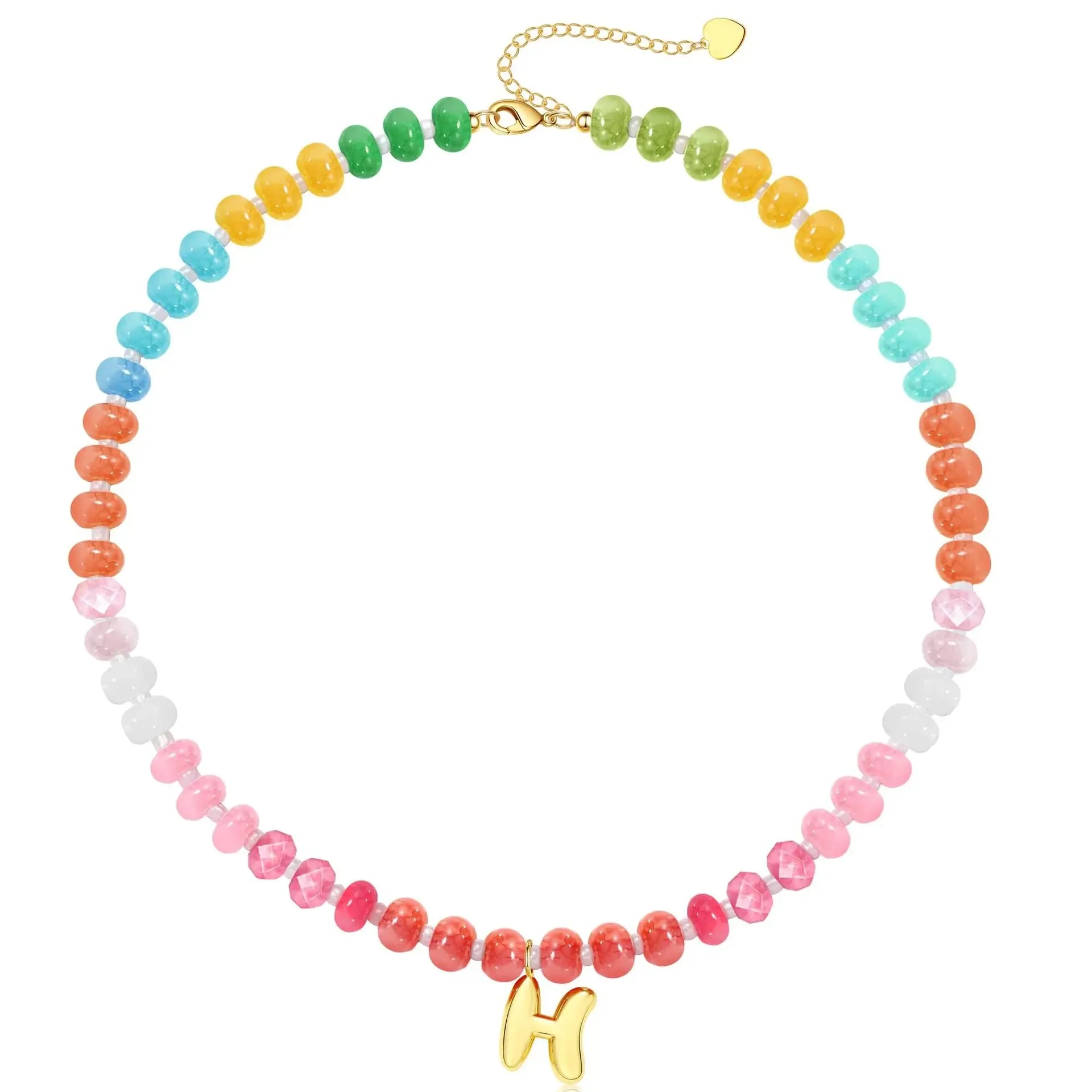 Initial Natural Stone Necklace - Image 10