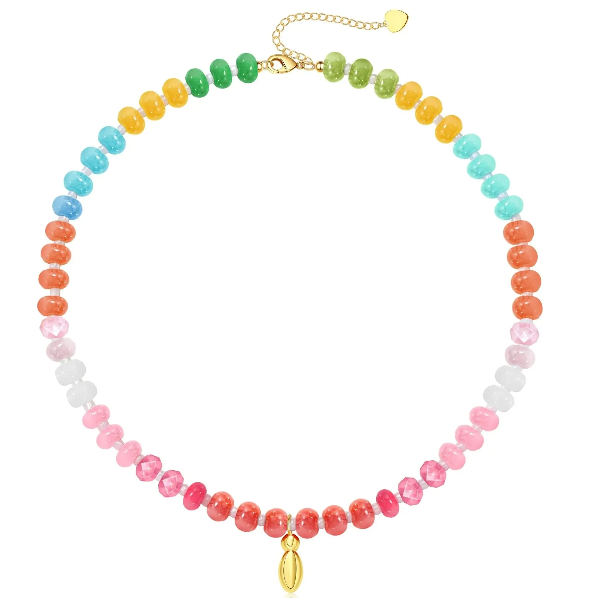 Initial Natural Stone Necklace - Image 11