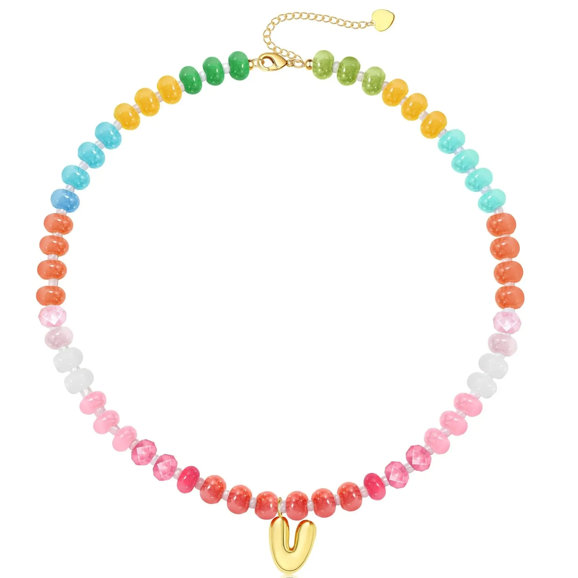Initial Natural Stone Necklace - Image 24