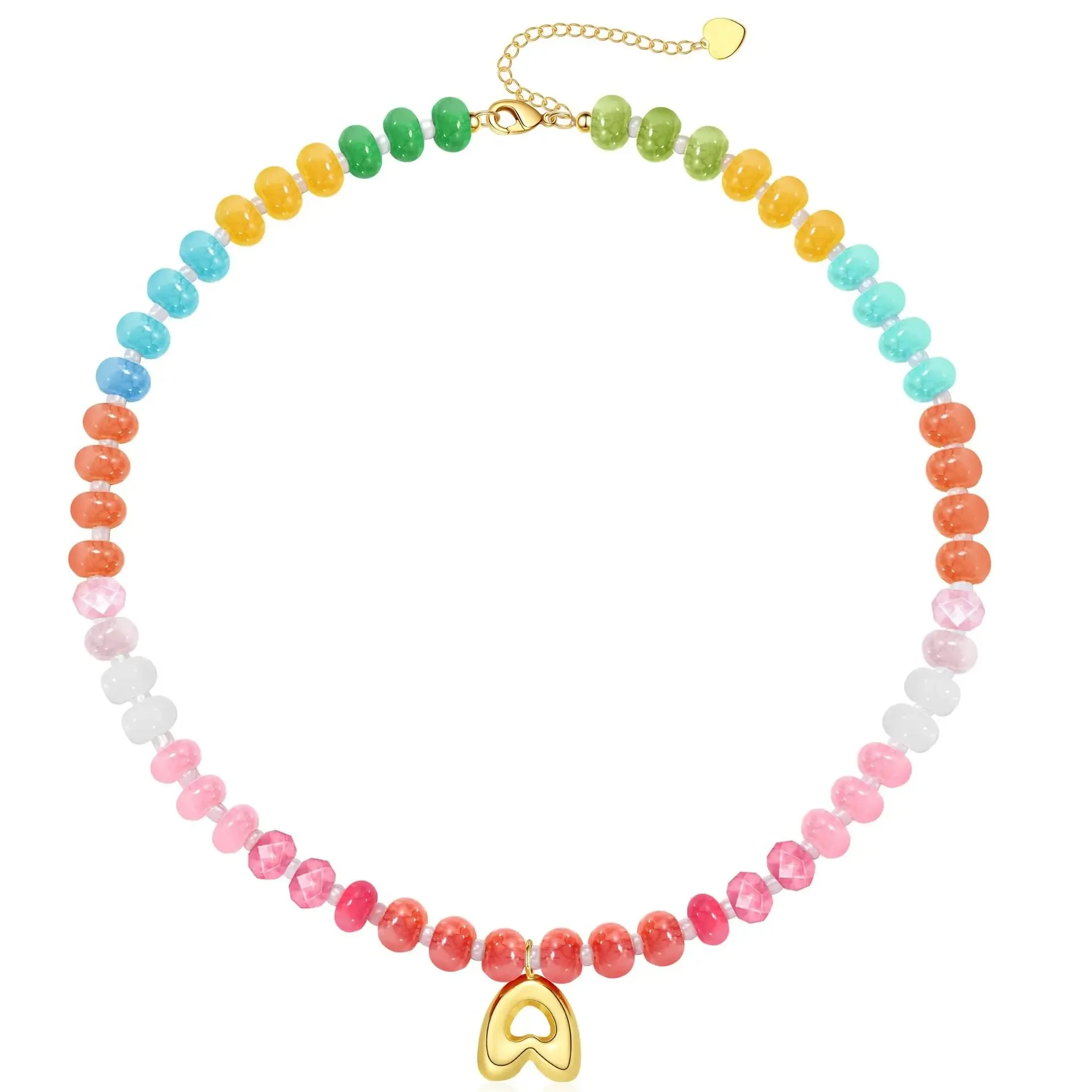 Initial Natural Stone Necklace - Image 3