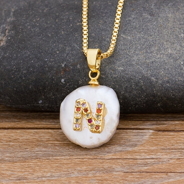 Initial Pearl Pendant Necklace - Image 10