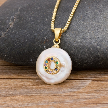 Initial Pearl Pendant Necklace - Image 11