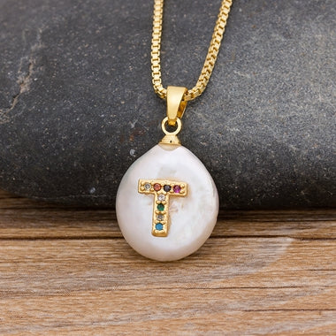 Initial Pearl Pendant Necklace - Image 16