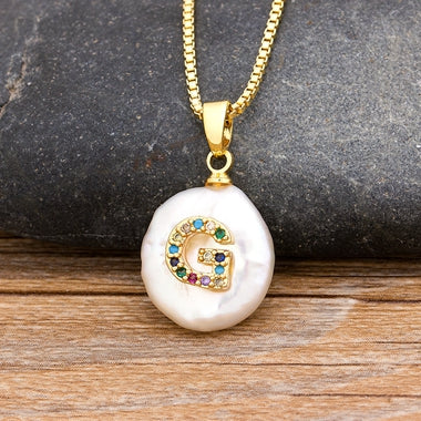 Initial Pearl Pendant Necklace - Image 18
