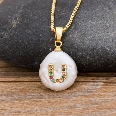 Initial Pearl Pendant Necklace - Image 24