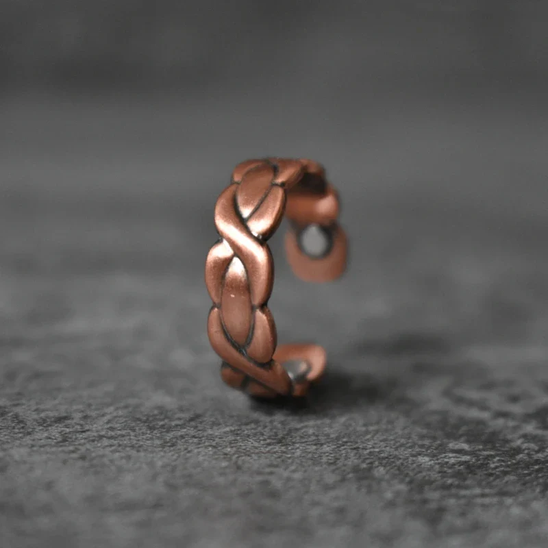 Intertwined Magnetic Copper Ring - Image 5