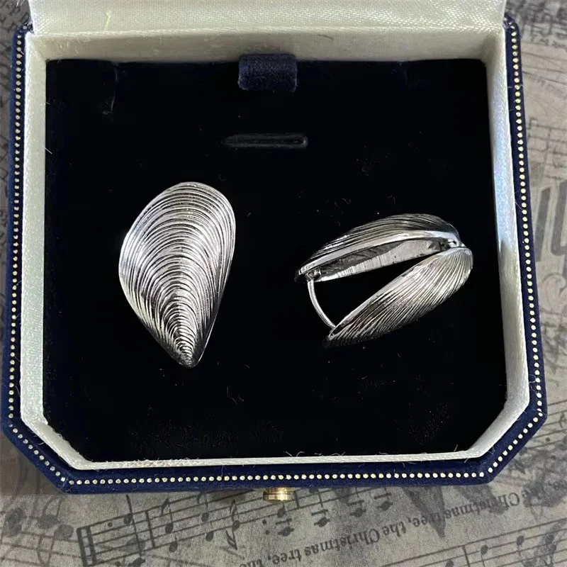 Irregular Shell Stud Earrings - Image 6