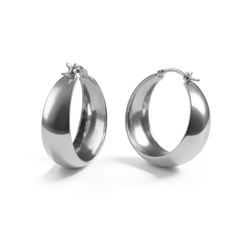 Large Hoop Earrings Classic - Image 2