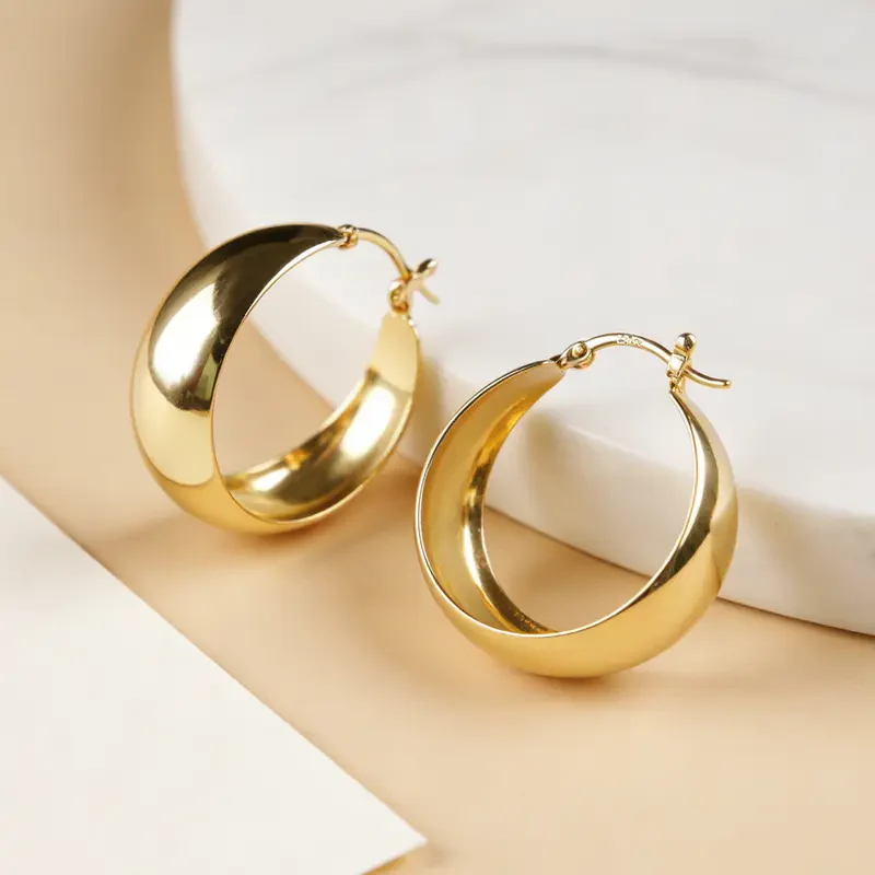 Large Hoop Earrings Classic - Image 4