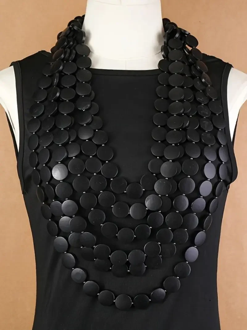 Layered Gold Circles Necklace - Image 2