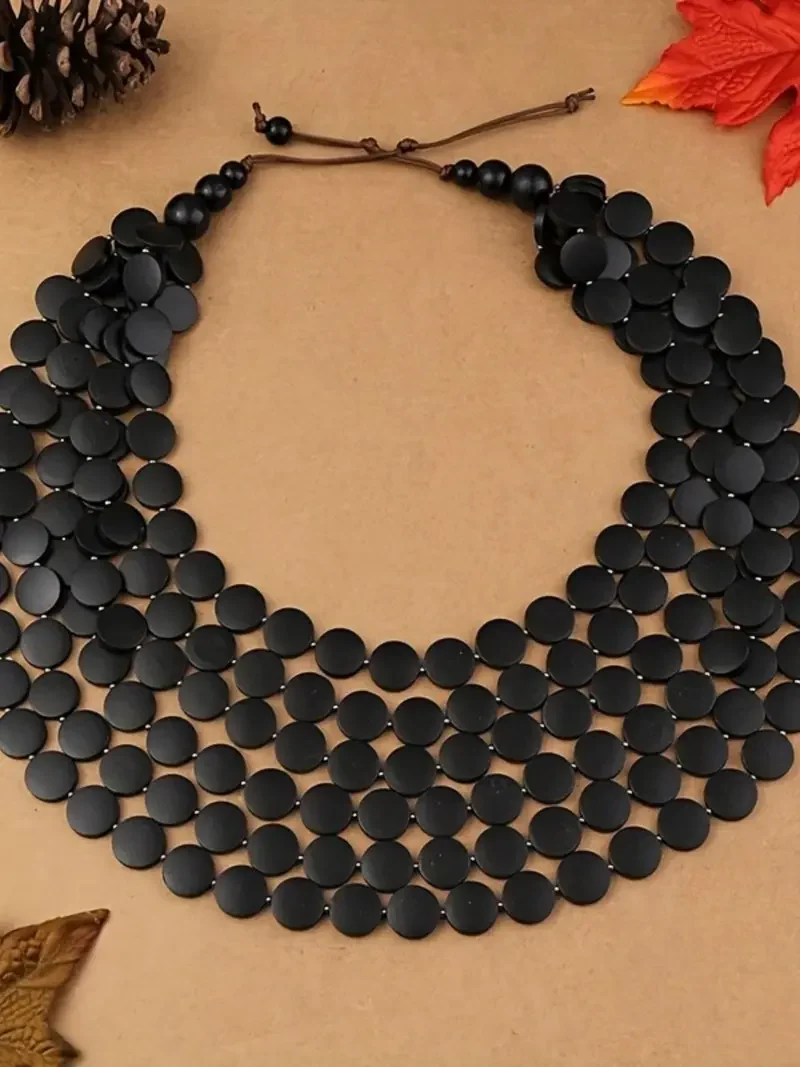 Layered Gold Circles Necklace - Image 4